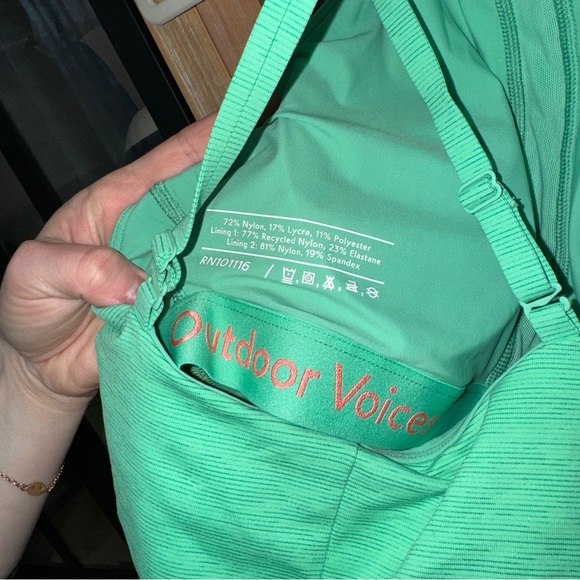 Outdoor Voices sports bra top high neck adjustable TechSweat tank criss cross - Picture 5 of 7